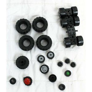 Lot of Lego Wheels Multiple Sizes Trailer 8 Wheels Parts Accessories Vehicles